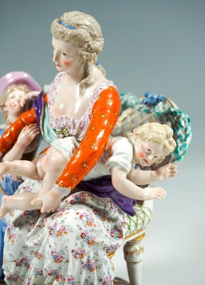 Rococo Love and Indulgence Figurine Group by J.C. Schönheit for