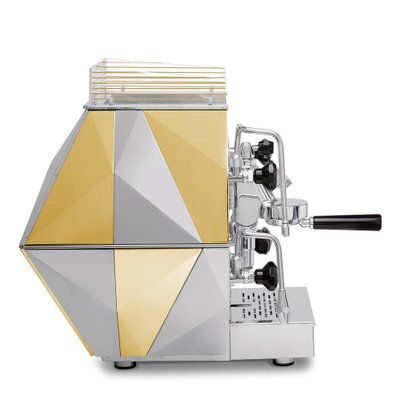 The Diamantine Espresso Coffee Machine in Stainless Steel by Enzo Mari