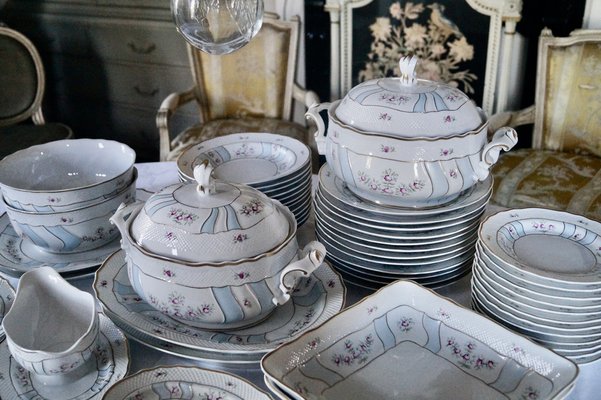 Vintage Porcelain Dinnerware, 1989, Set of 52 for sale at Pamono