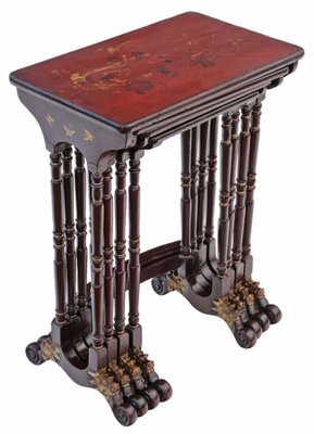 A Set of Four Early 19th Century Regency Nesting Tables A Set of Four Early 19th Century Regency Nesting Tables