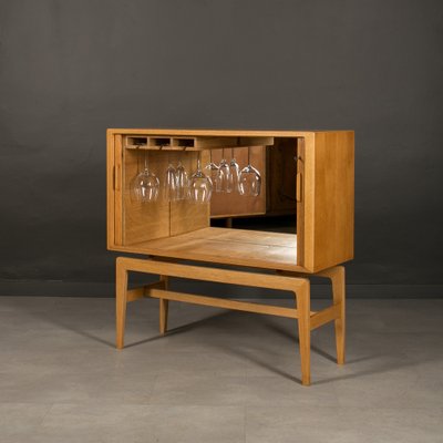 Scandinavian Drink Cabinet Bar in Oak 1960s for sale at Pamono
