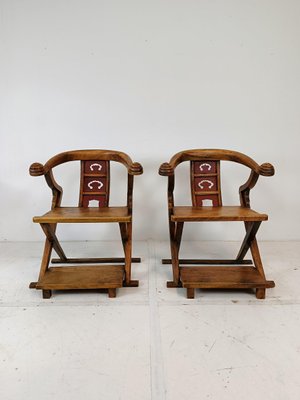 Set of Asian Throne Chairs, 1960s