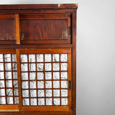 Traditional Japanese Tansu Storage Cabinet, 1920s, Set of 2