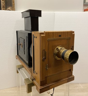 ANCIENNE LANTERNE MAGIQUE projecteur Avec Objectif En Laiton EUR 40,00