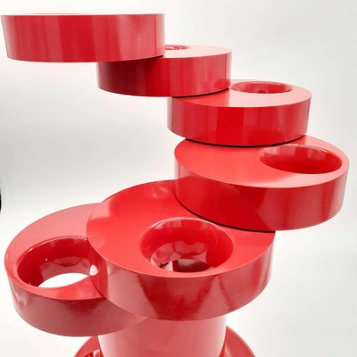 Red Pluvium Umbrella Stand by Giancarlo Piretti for Anonima
