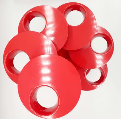 Red Pluvium Umbrella Stand by Giancarlo Piretti for Anonima