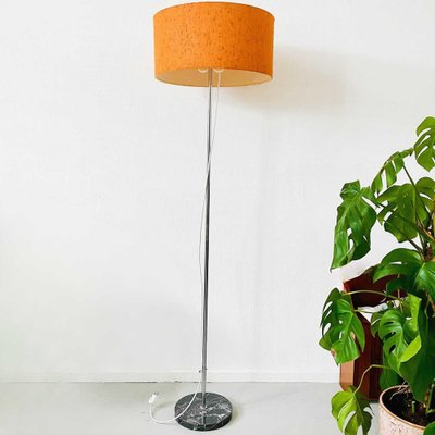 Orange retro floor lamp deals