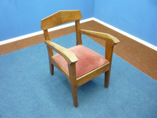 German Anthroposophical Chair in Walnut by Siegfried Pütz, 1920s