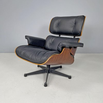 Modern black chair with cheap ottoman