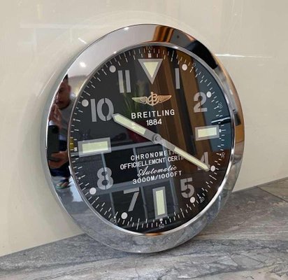 Orologio da parete luminoso cronometro con lunetta scanalata di Breitling  in vendita su Pamono