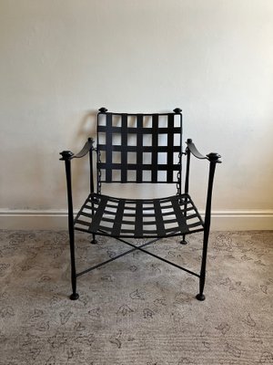 20th Century Metal Reclining Indoor Outdoor Armchair in the style of Mario Papperzini for Salterini