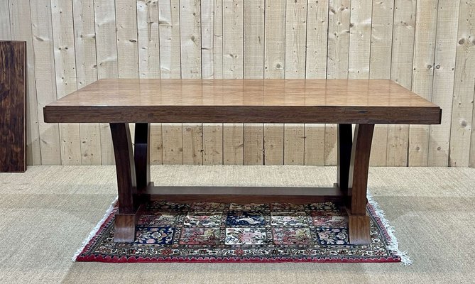 Mahogany trestle sale table