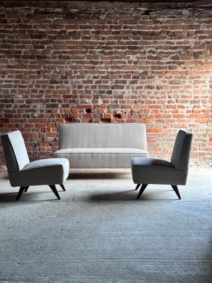 Sofa and Lounge Chairs by Pierre Jeanneret and Le Corbusier 1954