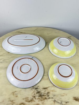 Glazed Ceramic Plates from La Musa, Italy, 1980s, Set of 4 for