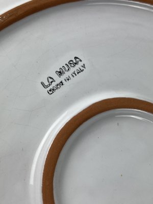 Glazed Ceramic Plates from La Musa, Italy, 1980s, Set of 4 for