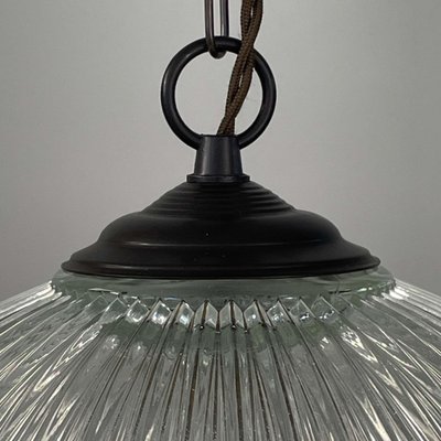 Holophane glass 2024 pendant light