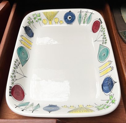 Mid-Century Swedish Ceramic Picknick Decor Plate Bowl by Marianne