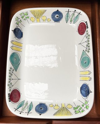 Mid-Century Swedish Ceramic Picknick Decor Plate Bowl by Marianne Westman for Rörstrand, 1950s