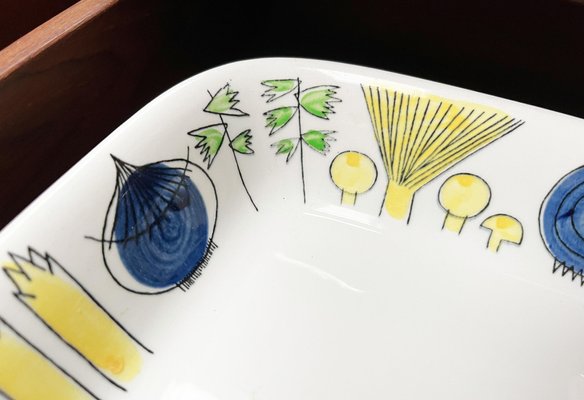 Mid-Century Swedish Ceramic Picknick Decor Plate Bowl by Marianne