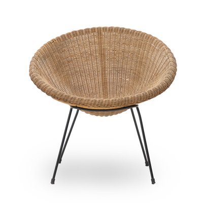 Woven rattan armchair hot sale