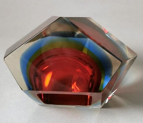 Murano Ashtray in Sommerso Glass in the style of Mandruzzato, 1964 for sale  at Pamono