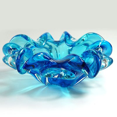 Mid-Century Italian Murano Venetian Blown Glass Bowl Ashtray