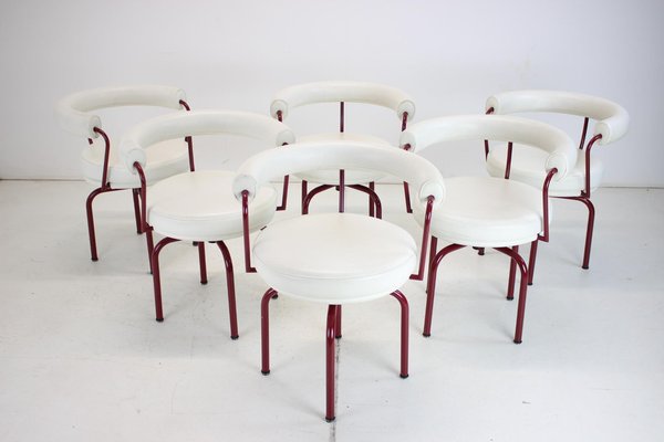 Leather Cassina Swivel Armchair LC7 attributed to Le