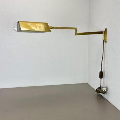 Pair of Italian Mid-Century Lucite & Brass Adjustable Swing Lamps Pair of Italian Mid-Century Lucite & Brass Adjustable Swing Lamps