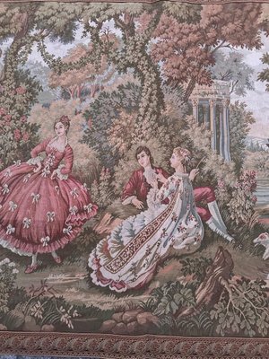 Vintage French Aubusson Style Jacquard Tapestry, 1980s for sale at