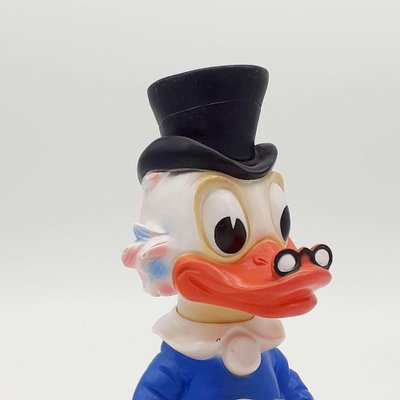 レア Ledraplastic Scrooge McDuck ラバードール Scrooge with Sack Rubber Puppet by Ledraplastic for Walt Disney