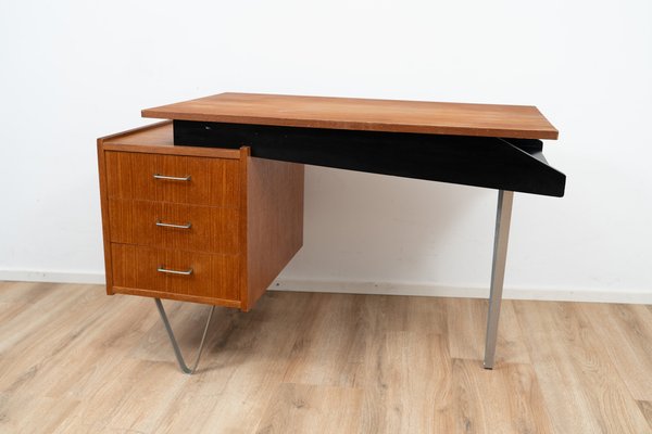 Hairpin writing desk with drawers online