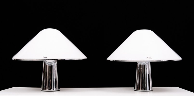 伊70s lamp made in Italy イタリア ヴィンテージ Italian Elpis Mushroom Table Lamps from Guzzini, 1970s, Set of 2