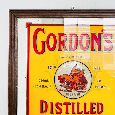 ビンテージGORDON'S DRY GIN鏡 ビンテージGORDON'S DRY GIN鏡