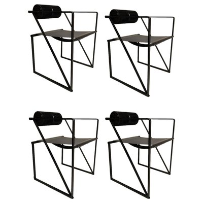 Second Black Metal Chair Aka Mod. 602 attributed to Mario Botta