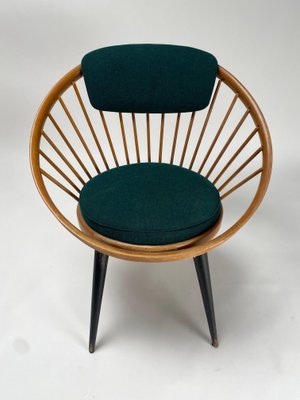 Black Circle Chair attributed to Yngve Ekström for Swedese, Sweden