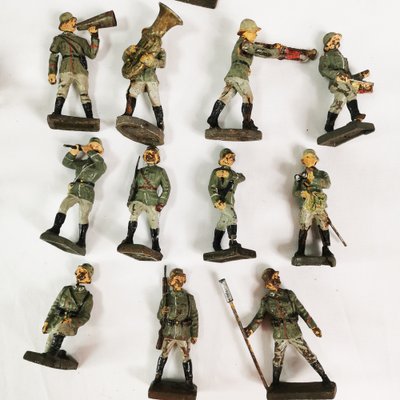 1:35 lot 3 figurines en résine soldat allemand + traineau ww2 non