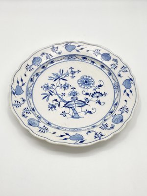 Antique Porcelain Plate with Onion Patterns from Meissen Teichert