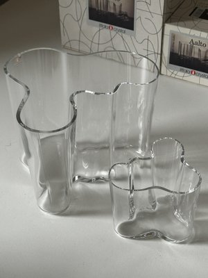 Vintage Vases by Alvar Aalto for Iittala, Finland, Set of 2 for 