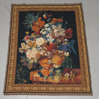 Wandteppich mit Blumenmalerei, 1900er bei Pamono kaufen