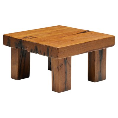 Brutalist Square Coffee Table, France, 1950s for sale at Pamono