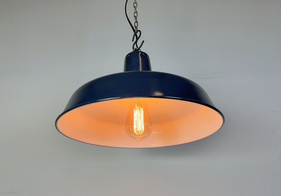 Blue enamel pendant light online