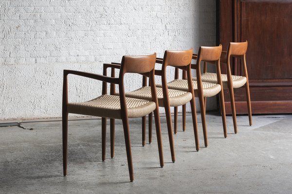 Model 57 Dining Chairs by Niels O. Moller for J.L. Møllers 
