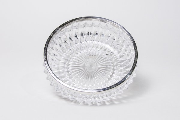 Schale aus Kristallglas mit Silberauflage von WMF, 1970er, 2er Set bei Pamono kaufen