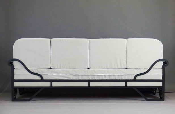Art Deco Wrought Iron Bench 1930s