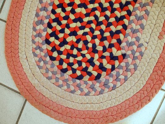 Vintage American Handmade Braided Rug 1920s For At Pamono Vintage American Handmade Braided Rug 1920s 4