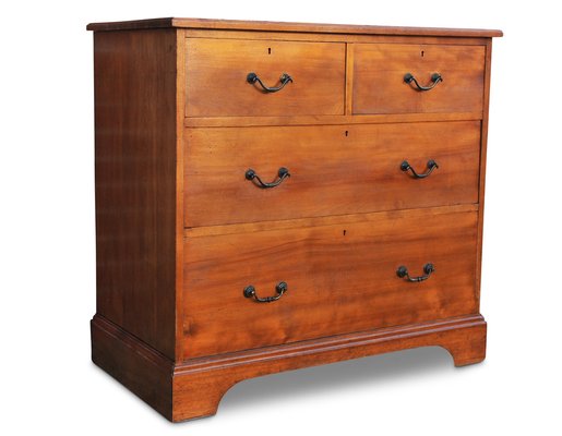 Hand Crafted Cherrywood Dresser Bureau with Brass Drop Handles from Howard Sons