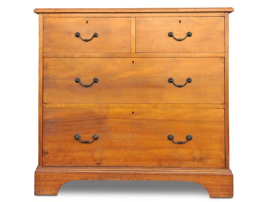 Hand Crafted Cherrywood Dresser Bureau with Brass Drop Handles