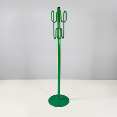 Space Age Modern Italian Floor Coat Hanger in Green Metal, 1970s