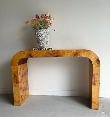 Waterfall Burl Console Table for sale at Pamono