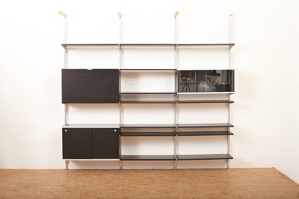 CSS 4 Shelf System in Aluminum and Wood by George Nelson for